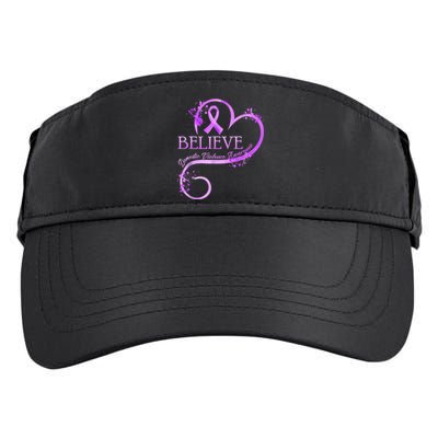 Believe October Domestic Violence Awareness Month Women Adult Drive Performance Visor