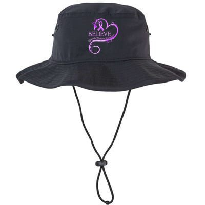 Believe October Domestic Violence Awareness Month Women Legacy Cool Fit Booney Bucket Hat