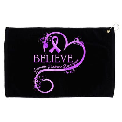 Believe October Domestic Violence Awareness Month Women Grommeted Golf Towel