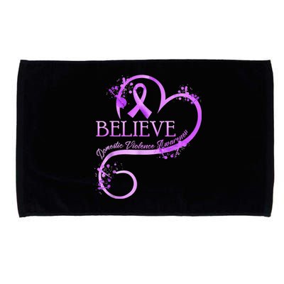 Believe October Domestic Violence Awareness Month Women Microfiber Hand Towel