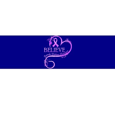 Believe October Domestic Violence Awareness Month Women Bumper Sticker