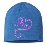 Believe October Domestic Violence Awareness Month Women Sustainable Beanie