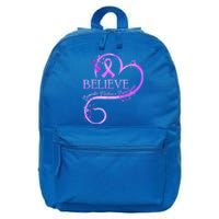 Believe October Domestic Violence Awareness Month Women 16 in Basic Backpack