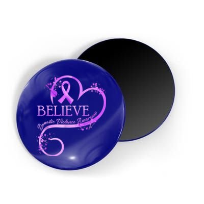 Believe October Domestic Violence Awareness Month Women Magnet