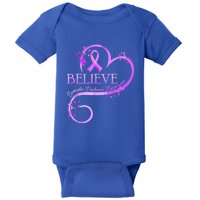 Believe October Domestic Violence Awareness Month Women Baby Bodysuit