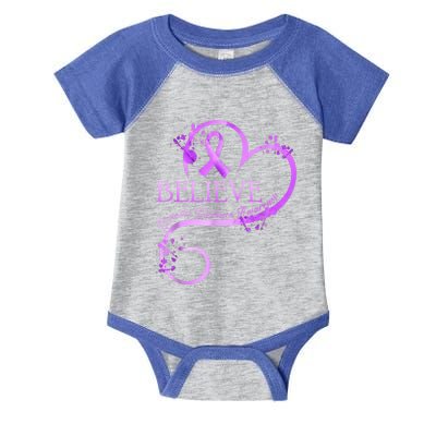 Believe October Domestic Violence Awareness Month Women Infant Baby Jersey Bodysuit