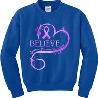 Believe October Domestic Violence Awareness Month Women Kids Sweatshirt