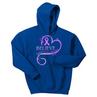 Believe October Domestic Violence Awareness Month Women Kids Hoodie