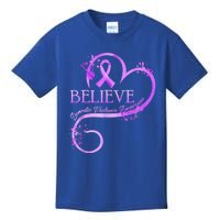 Believe October Domestic Violence Awareness Month Women Kids T-Shirt