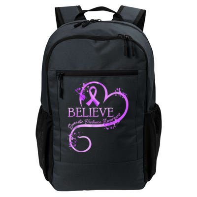 Believe October Domestic Violence Awareness Month Women Daily Commute Backpack