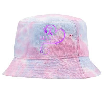 Believe October Domestic Violence Awareness Month Women Tie-Dyed Bucket Hat