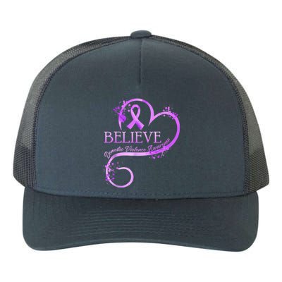 Believe October Domestic Violence Awareness Month Women Yupoong Adult 5-Panel Trucker Hat