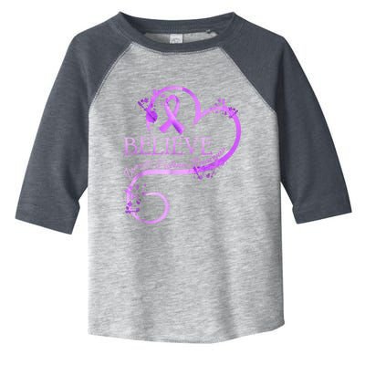 Believe October Domestic Violence Awareness Month Women Toddler Fine Jersey T-Shirt