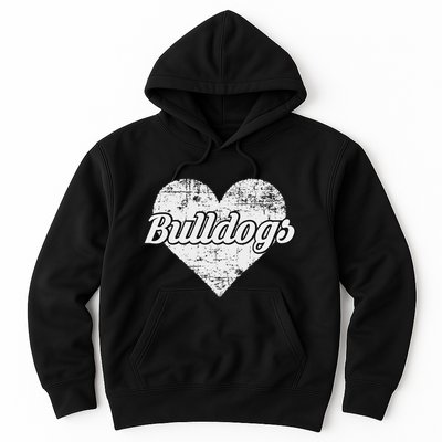 Bulldogs Over Distressed Heart Lawrence County Hoodie