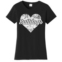 Bulldogs Over Distressed Heart Lawrence County Women's T-Shirt