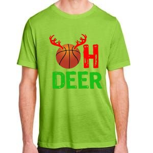 Basketball Oh Deer Great Gift Funny Christmas Reindeer Top Adult ChromaSoft Performance T-Shirt