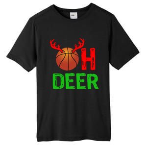 Basketball Oh Deer Great Gift Funny Christmas Reindeer Top Tall Fusion ChromaSoft Performance T-Shirt