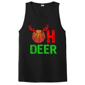 Basketball Oh Deer Great Gift Funny Christmas Reindeer Top PosiCharge Competitor Tank