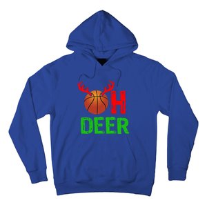 Basketball Oh Deer Great Gift Funny Christmas Reindeer Top Hoodie