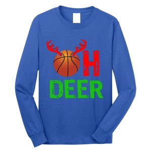 Basketball Oh Deer Great Gift Funny Christmas Reindeer Top Long Sleeve Shirt