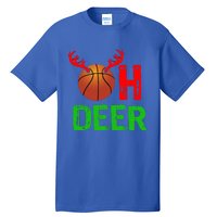 Basketball Oh Deer Great Gift Funny Christmas Reindeer Top Tall T-Shirt