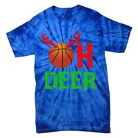 Basketball Oh Deer Great Gift Funny Christmas Reindeer Top Tie-Dye T-Shirt