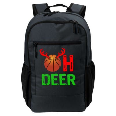 Basketball Oh Deer Great Gift Funny Christmas Reindeer Top Daily Commute Backpack