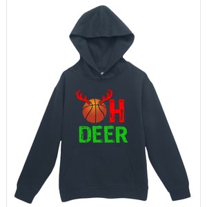 Basketball Oh Deer Great Gift Funny Christmas Reindeer Top Urban Pullover Hoodie