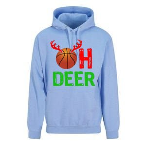 Basketball Oh Deer Great Gift Funny Christmas Reindeer Top Unisex Surf Hoodie