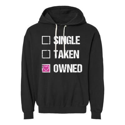 Bdsm Owned Dom Owner Submissive Kink Feet Owner Sex Slave Garment-Dyed Fleece Hoodie