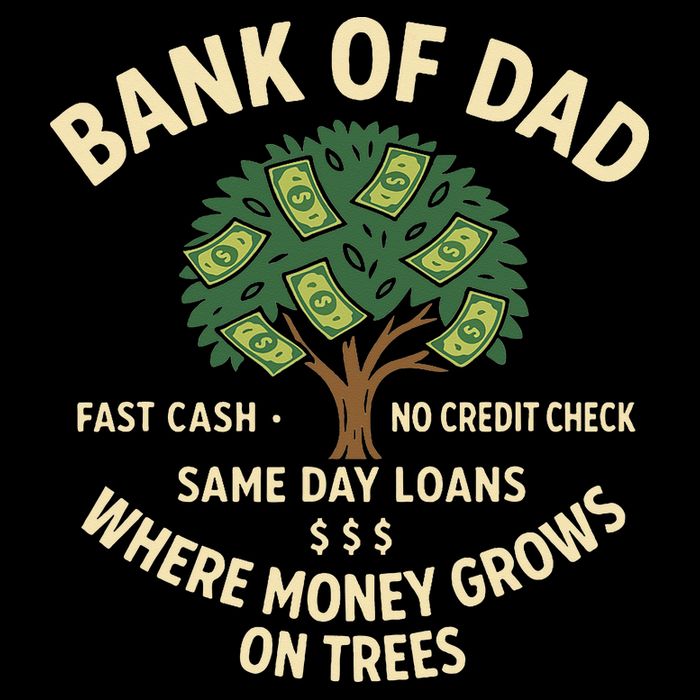 Bank Of Dad Fast Cash No Credit Check Same Day Loans 16 in Basic Backpack
