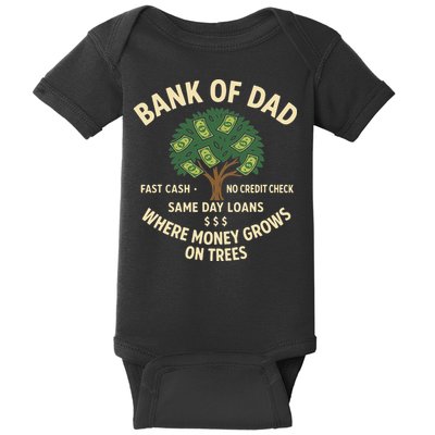 Bank Of Dad Fast Cash No Credit Check Same Day Loans Baby Bodysuit