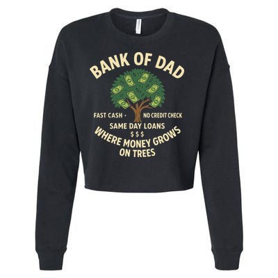 Bank Of Dad Fast Cash No Credit Check Same Day Loans Cropped Pullover Crew