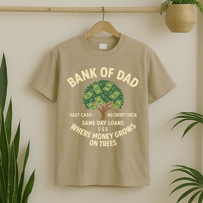 Bank Of Dad Fast Cash No Credit Check Same Day Loans T-Shirt