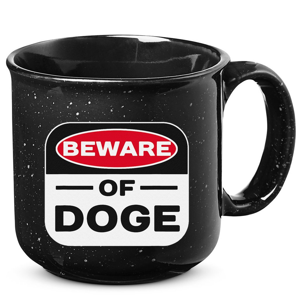 Beware Of Doge Meme Department Of Government Efficiency 15oz Campfire Ceramic Mug