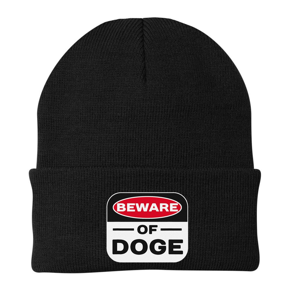 Beware Of Doge Meme Department Of Government Efficiency Beanie