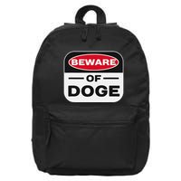 Beware Of Doge Meme Department Of Government Efficiency 16 in Basic Backpack