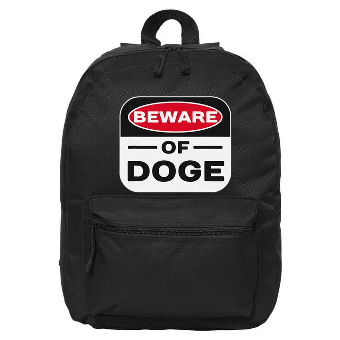 Beware Of Doge Meme Department Of Government Efficiency 16 in Basic Backpack