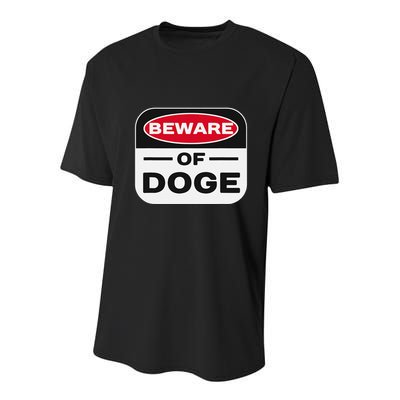 Beware Of Doge Meme Department Of Government Efficiency Youth Performance Sprint T-Shirt