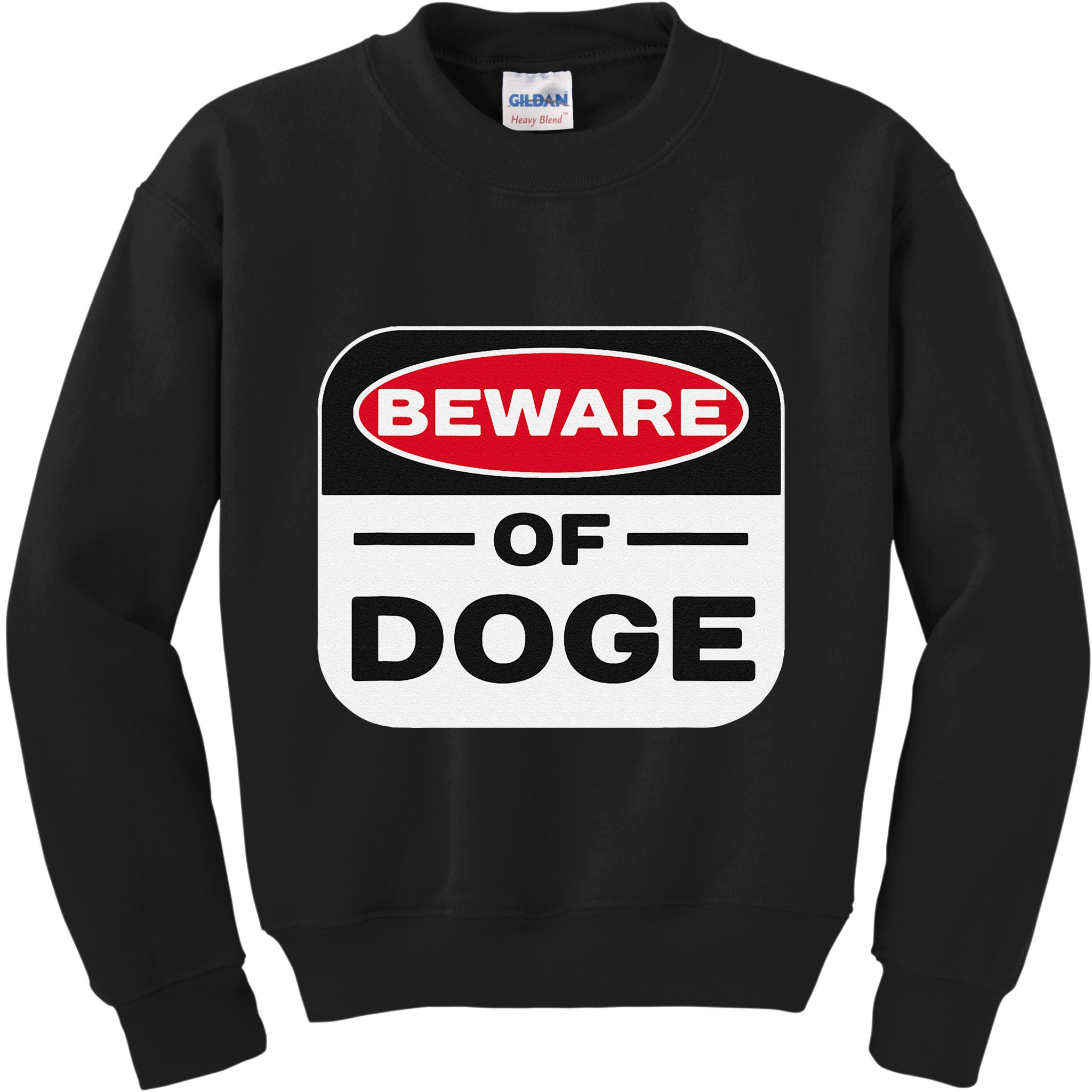 Beware Of Doge Meme Department Of Government Efficiency Kids Sweatshirt