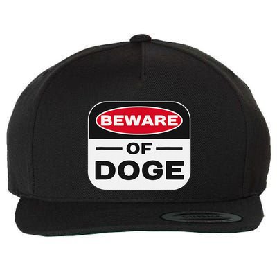 Beware Of Doge Meme Department Of Government Efficiency Wool Snapback Cap