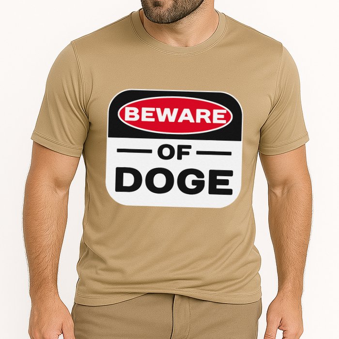 Beware Of Doge Meme Department Of Government Efficiency Cooling Performance Crew T-Shirt