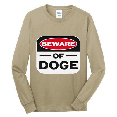 Beware Of Doge Meme Department Of Government Efficiency Tall Long Sleeve T-Shirt