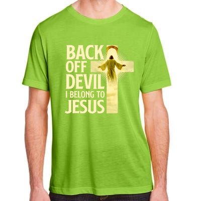 Back Off Devil I Belong To Jesus Cross Christian Believer Adult ChromaSoft Performance T-Shirt