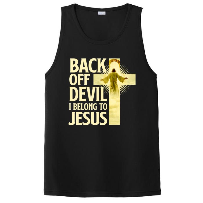 Back Off Devil I Belong To Jesus Cross Christian Believer PosiCharge Competitor Tank