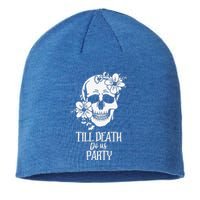 Bride Or Die Skull Halloween Gothic Style Bachelorette Party Sustainable Beanie