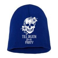 Bride Or Die Skull Halloween Gothic Style Bachelorette Party Short Acrylic Beanie