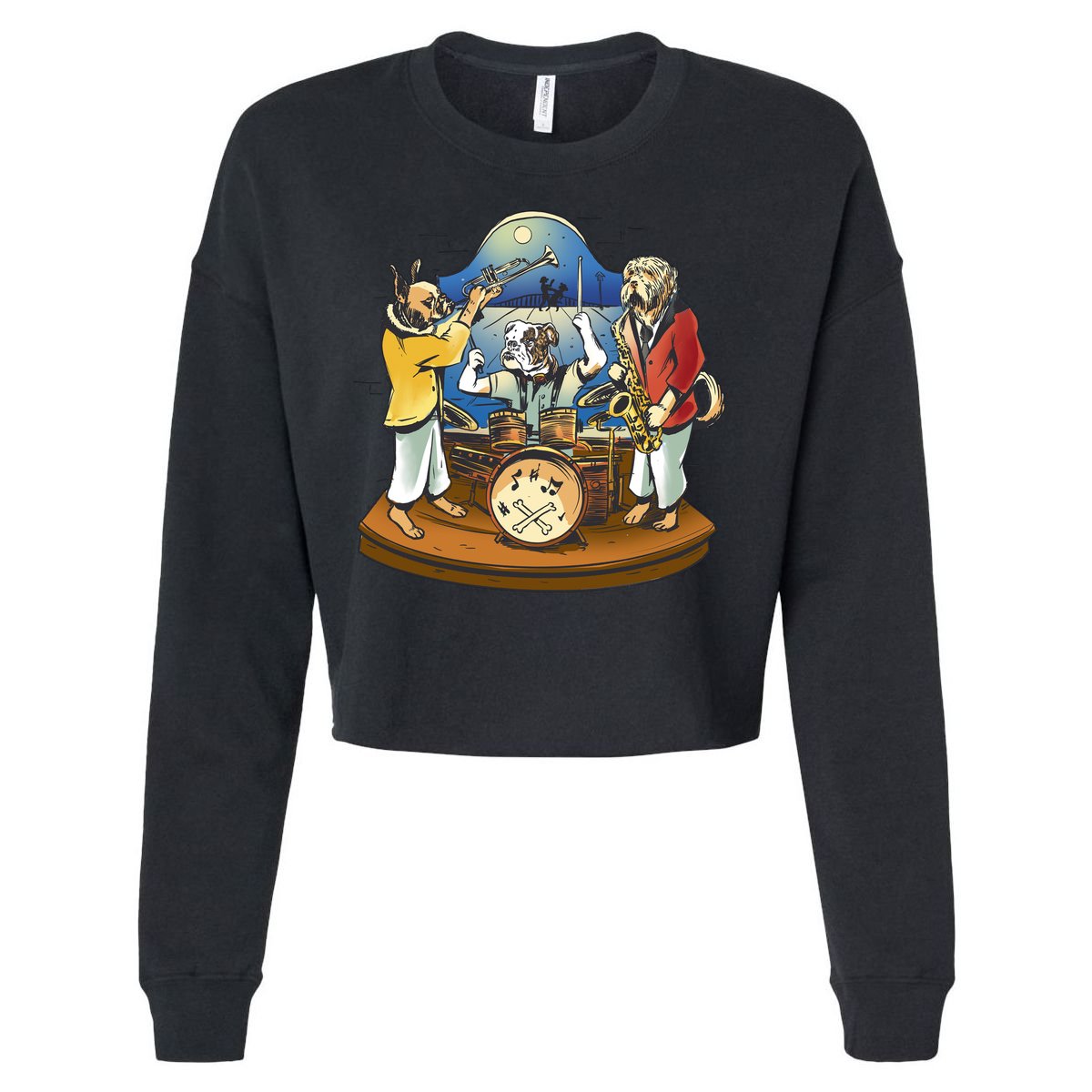 Band Of Dog Musicians Cropped Pullover Crew