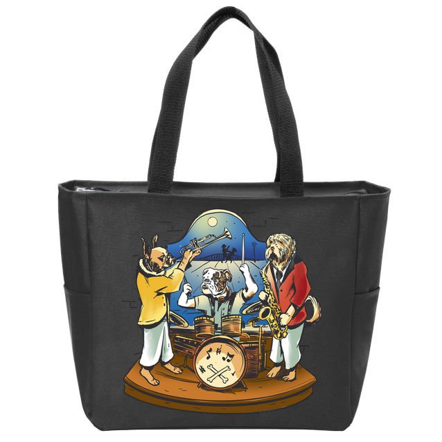 Band Of Dog Musicians Zip Tote Bag