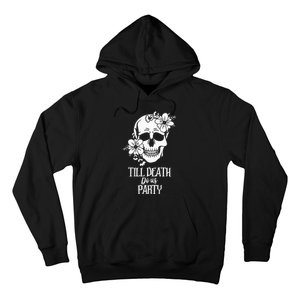 Bride or Die Skull Halloween Gothic Style Bachelorette Party Hoodie